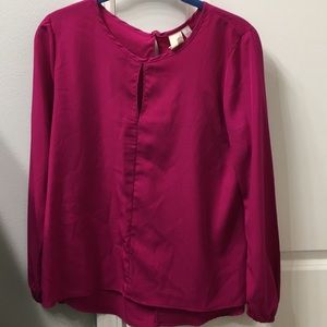 Purple long sleeved top